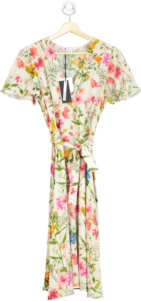 LilySilk Floral Midi Dress UK 8
