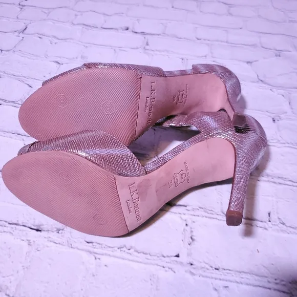 Lk Bennet Cut out Peeptoe Heel Metallic D'orsay