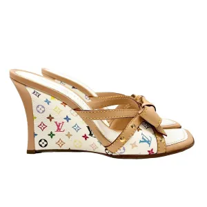 Louis Vuitton White Multicolor Heels