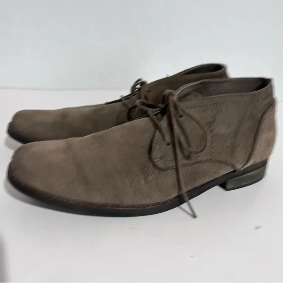 Mark Nason Taupe Leather Lace Up Chukka Boots Men's 7