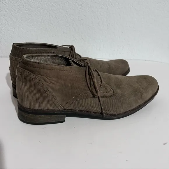 Mark Nason Taupe Leather Lace Up Chukka Boots Men's 7