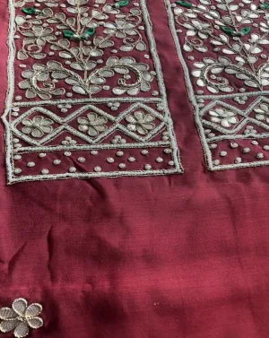 Mehroon Gota Patti Kurti