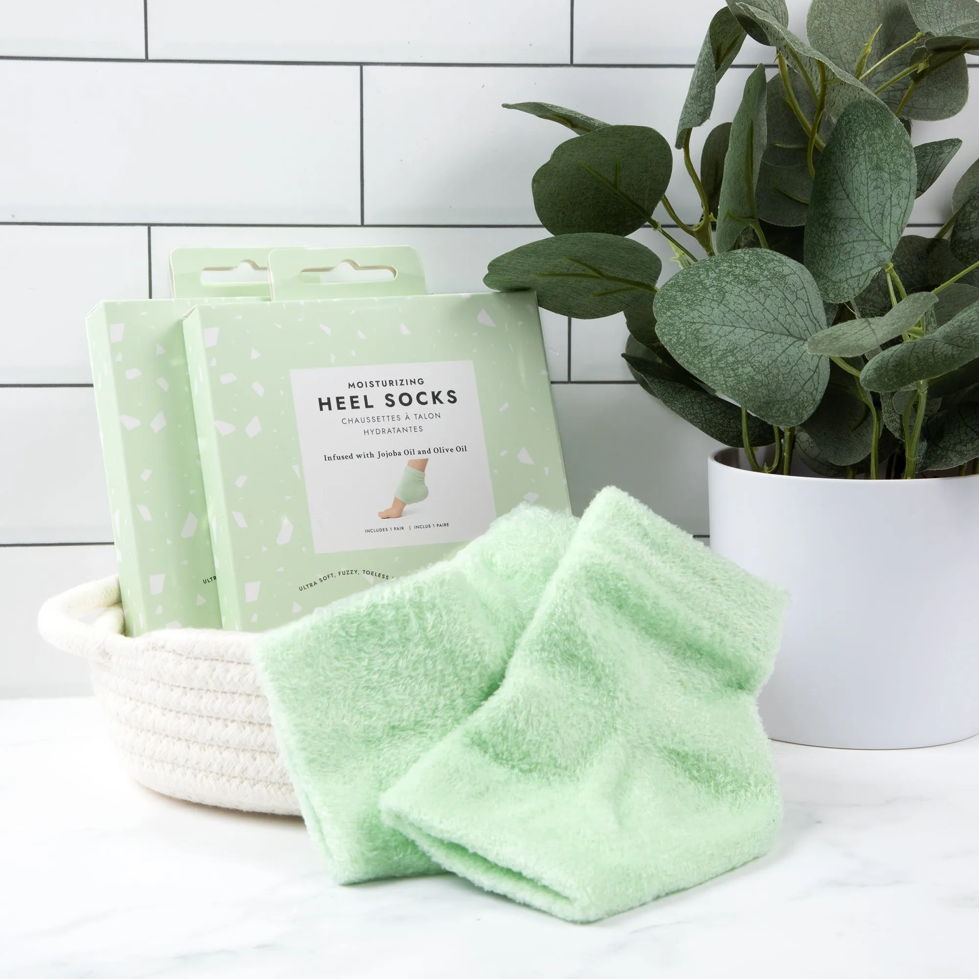 Moisturizing Heel Socks-Mint