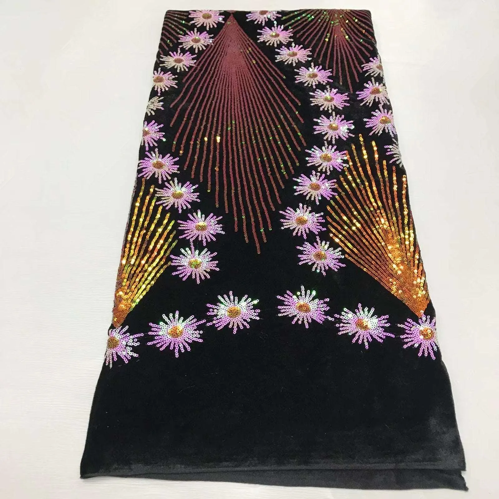 Multicolor Assembled Stylish Embroidery Designed