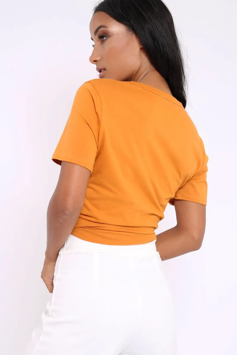 Mustard Amour Always Slogan T-shirt - Esmay