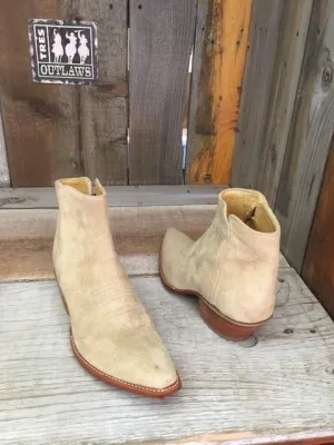Natural Rough Out Tres Outlaws Flamingo Zip Boot " 2 Sweet Collection" 1445 @