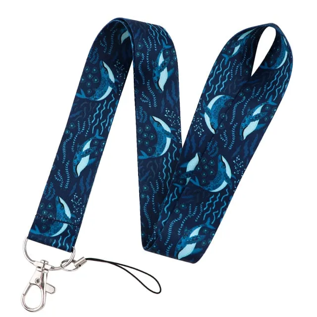 Neck Strap Key Holder - various motives whale