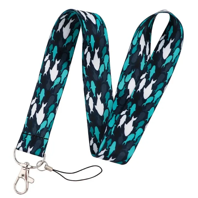 Neck Strap Key Holder - various motives whale