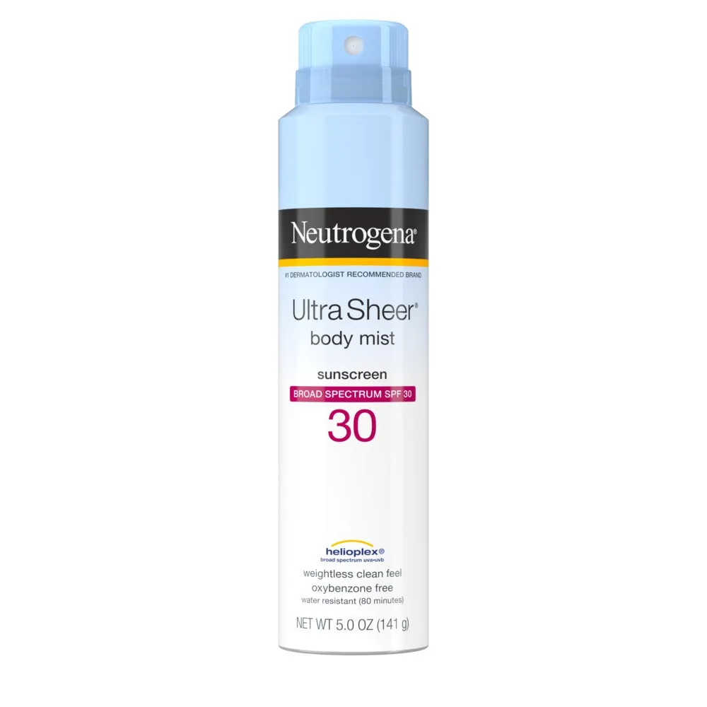 Neutrogena Ultra Sheer Body Mist Sunscreen Spray Broad Spectrum SPF 30
