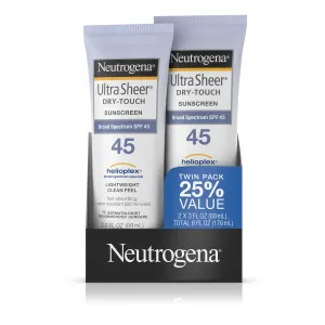 Neutrogena Ultra Sheer Dry-Touch Sunscreen Broad Spectrum SPF 45, Set of 2 Special Value Set