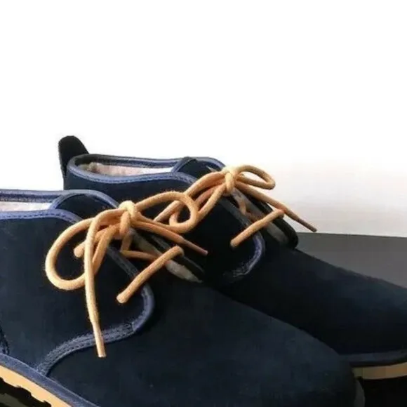 New UGG Men's Maksim Chukka Boot Blue Suede Wool Lined Size 17