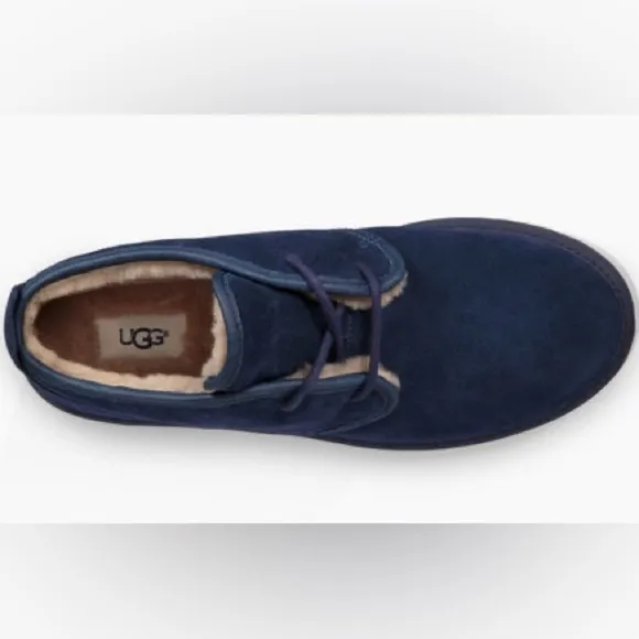 New UGG Men's Maksim Chukka Boot Blue Suede Wool Lined Size 17