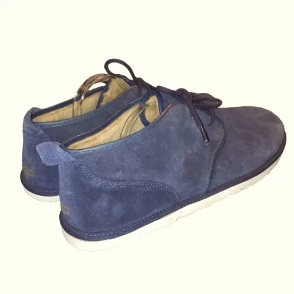 New UGG Men's Maksim Chukka Boot Blue Suede Wool Lined Size 17