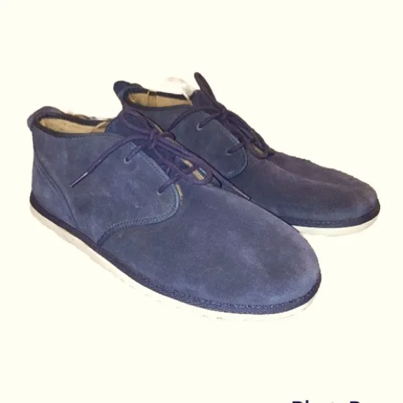 New UGG Men's Maksim Chukka Boot Blue Suede Wool Lined Size 17