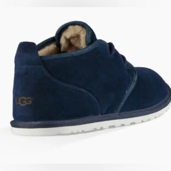 New UGG Men's Maksim Chukka Boot Blue Suede Wool Lined Size 17