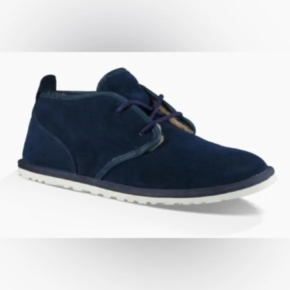New UGG Men's Maksim Chukka Boot Blue Suede Wool Lined Size 17