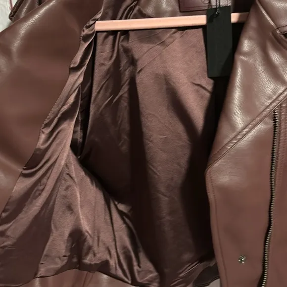 NWT Blank NYC Faux Leather Cropped Moto Jacket
