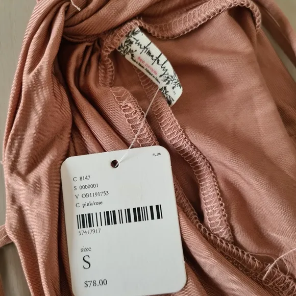 NWT Free People Intimately Elegant Pink Slip Dress