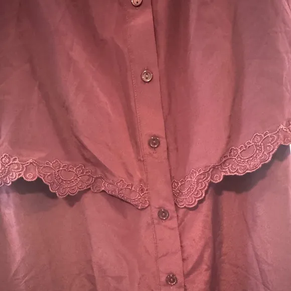 NWT PARKER Sleeveless Burgundy Button-Up Dress