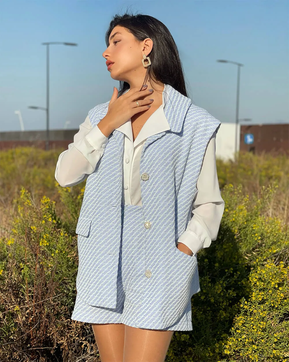 Off White Crepe De Chine Bodysuit Shirt