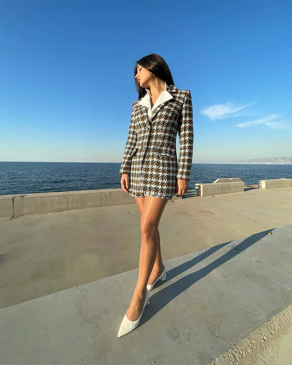 Off White Crepe De Chine Bodysuit Shirt