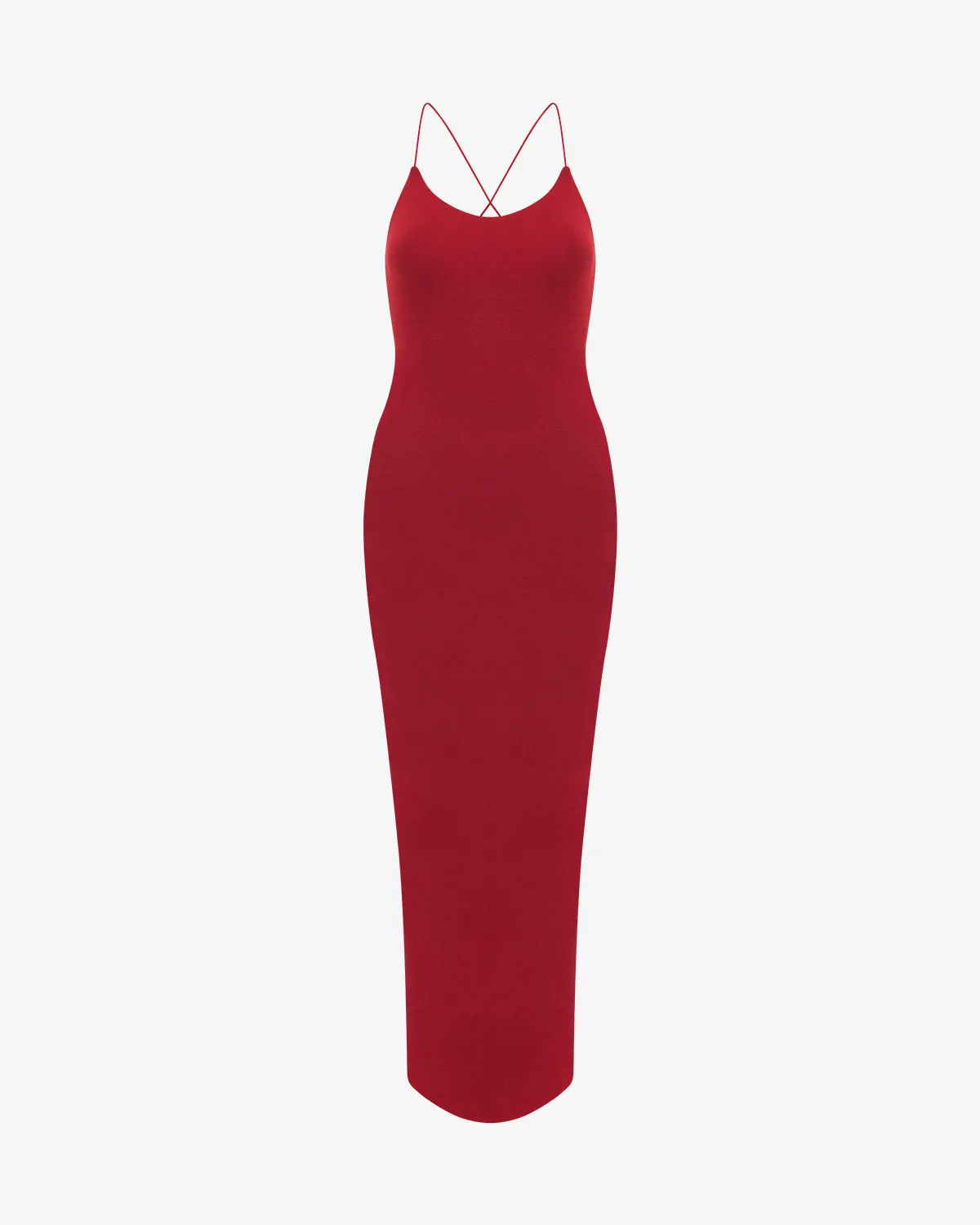 Open Back Rib Maxi Dress | Cherry