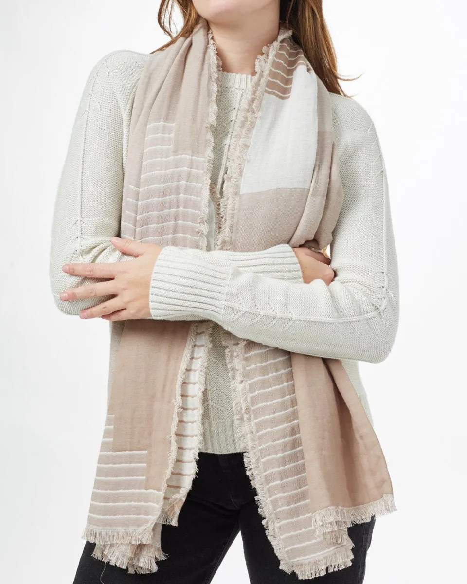 Organic Cotton Peaks Blanket Scarf