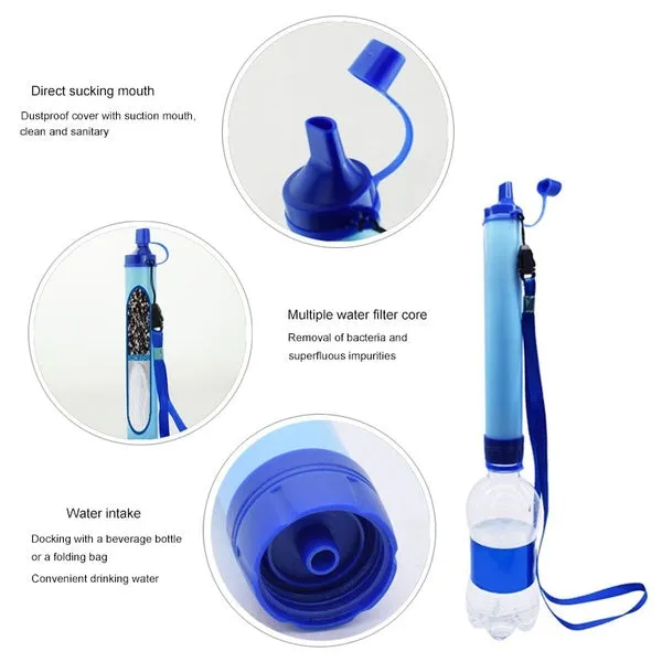 Outdoor Portable Water Purifier Camping Hiking Emergency Life Survival Water Filter