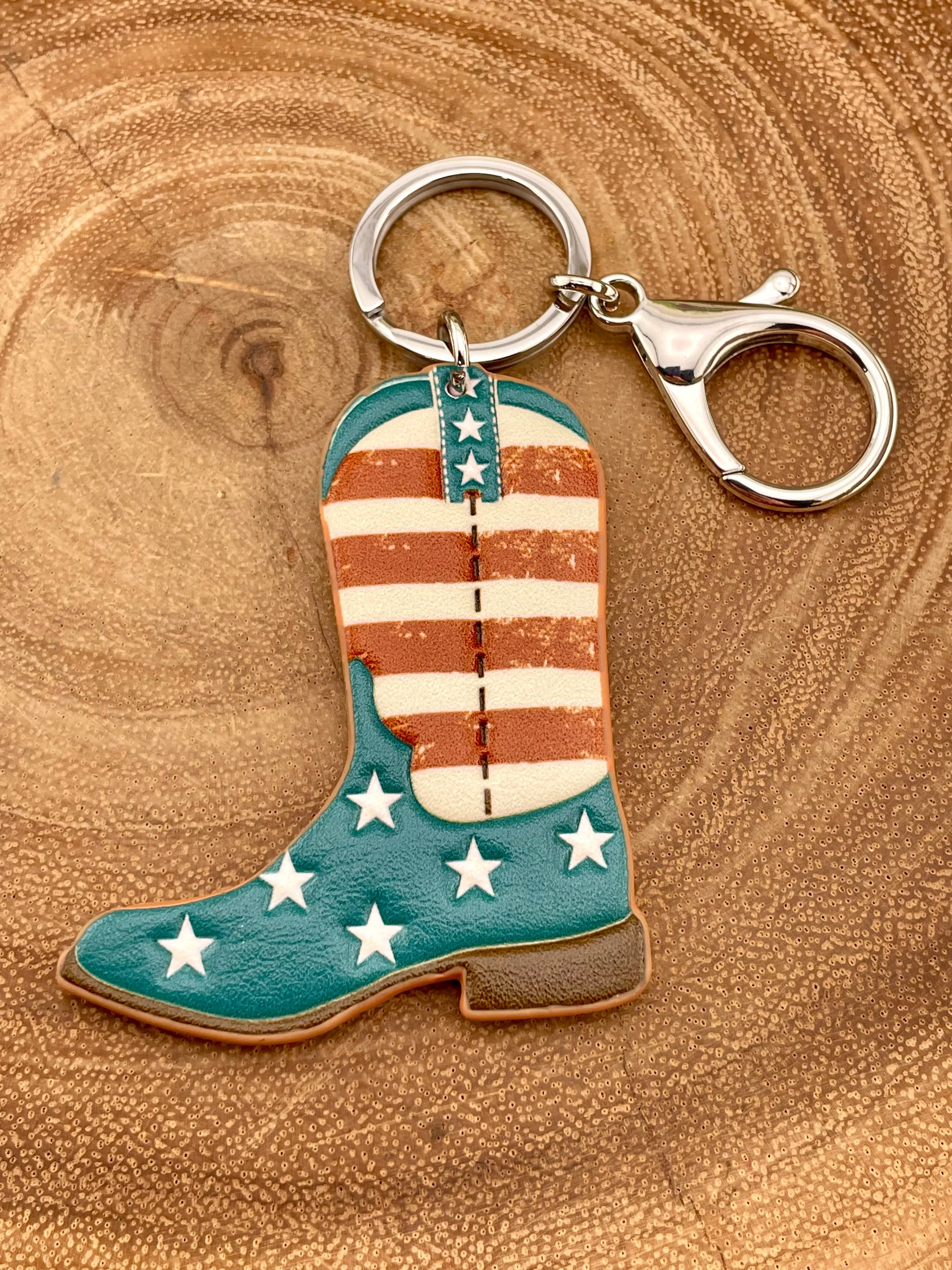 Painted Boot Key Chain