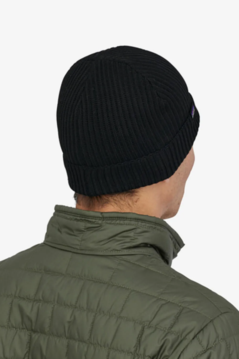 Patagonia Fisherman’s Rolled Beanie for Men in Black | 29105-BLK