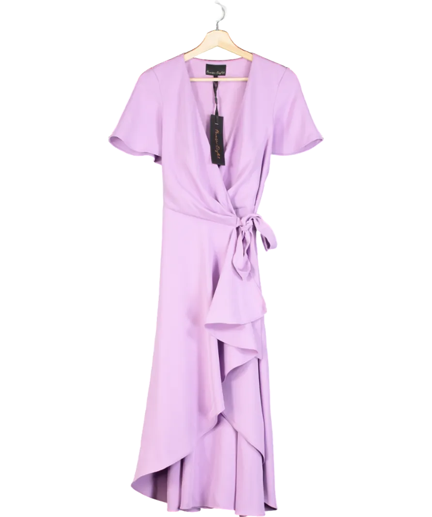Phase Eight Lilac Julissa Ruffle Wrap Midi Dress UK 14