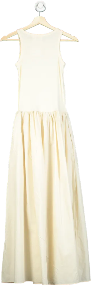 PLN Seoul Cream Sleeveless Maxi Dress