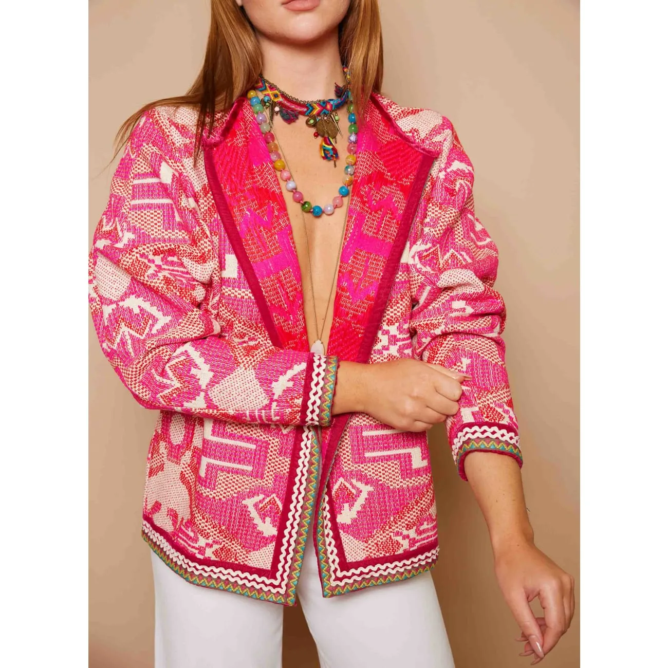 Poiret Pink Ikat Jacket