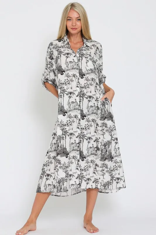 Precious Cargo Button Down Dress