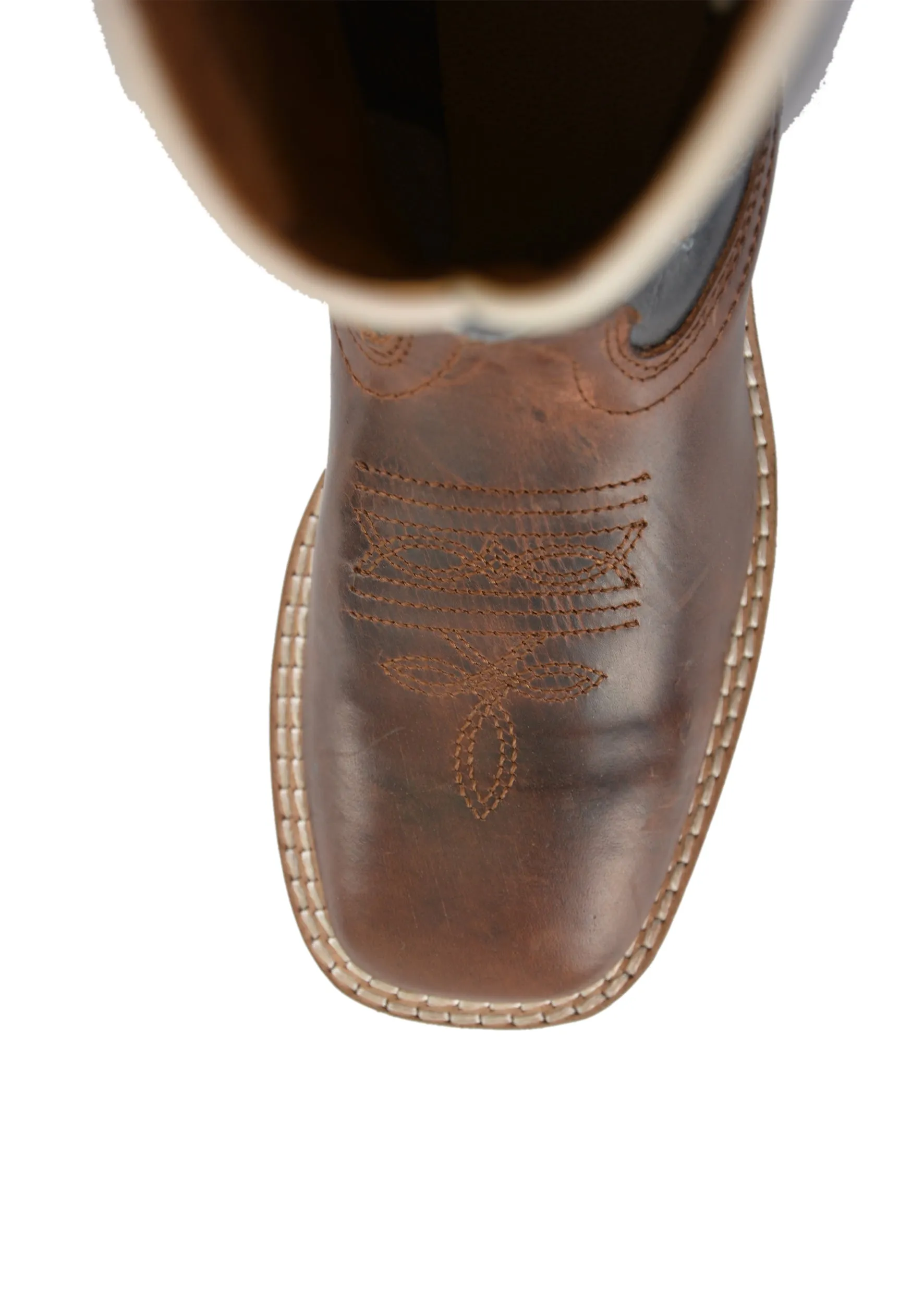 Pure Western Nash Childrens Boot - Dark Brown/Navy