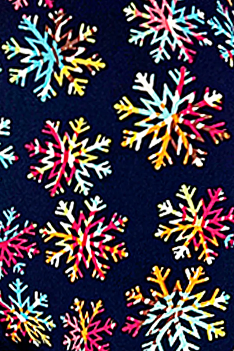 Rainbow Snowflakes Premium Leggings