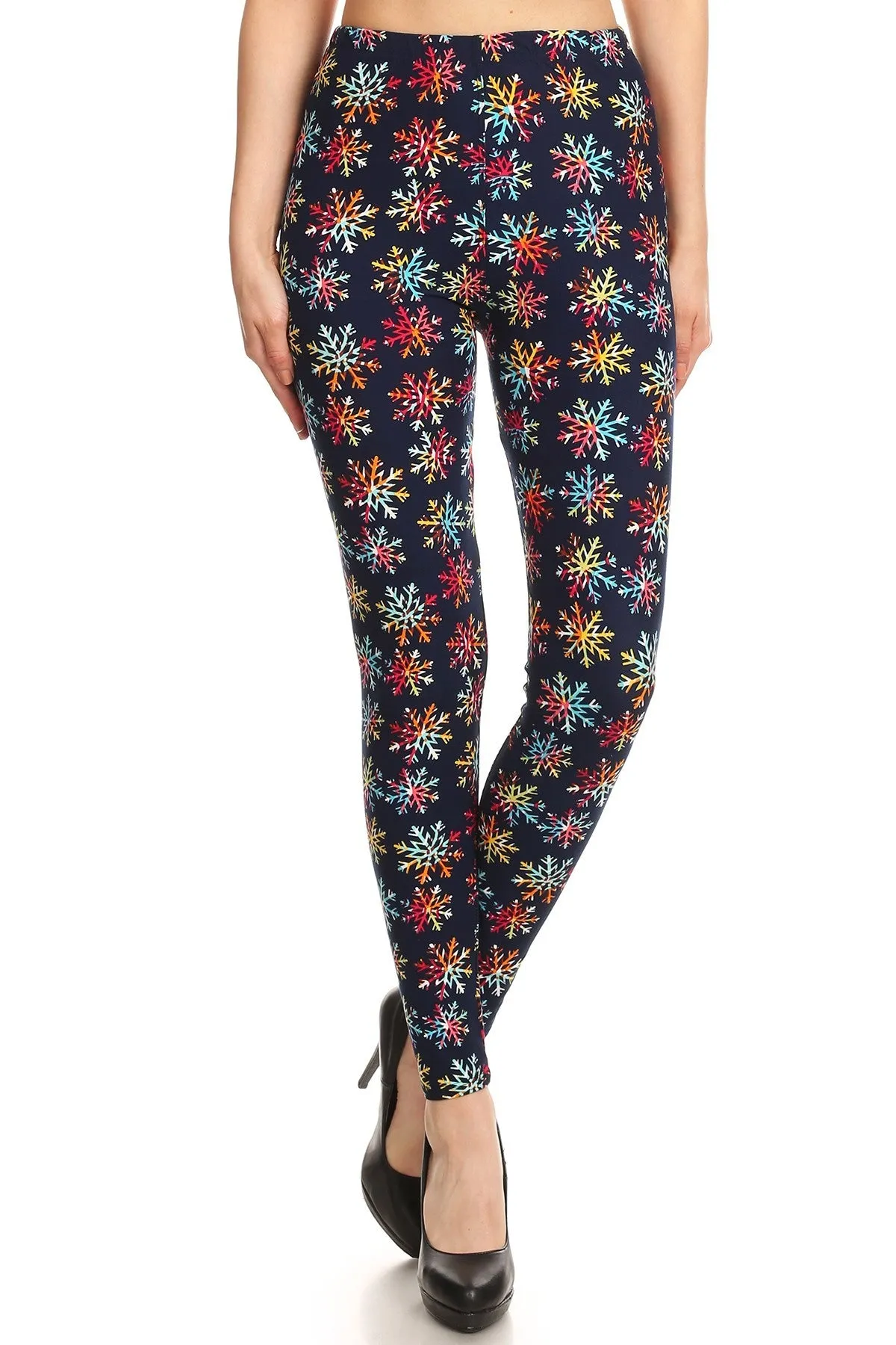 Rainbow Snowflakes Premium Leggings