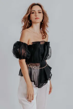 Raven Peplum Top