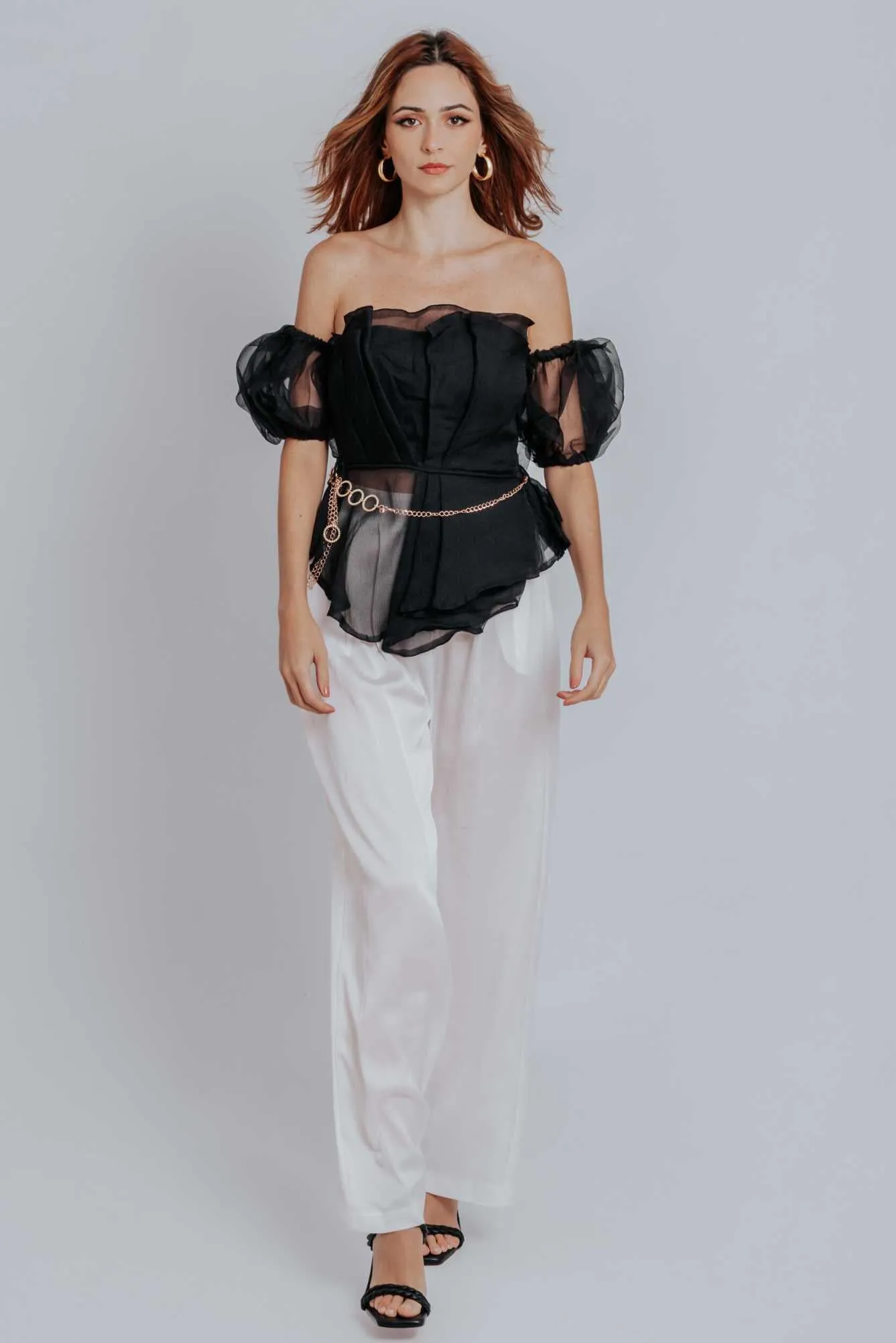 Raven Peplum Top