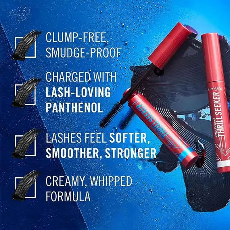 Rimmel wonder'volume thrill seeker mascara - waterproof black