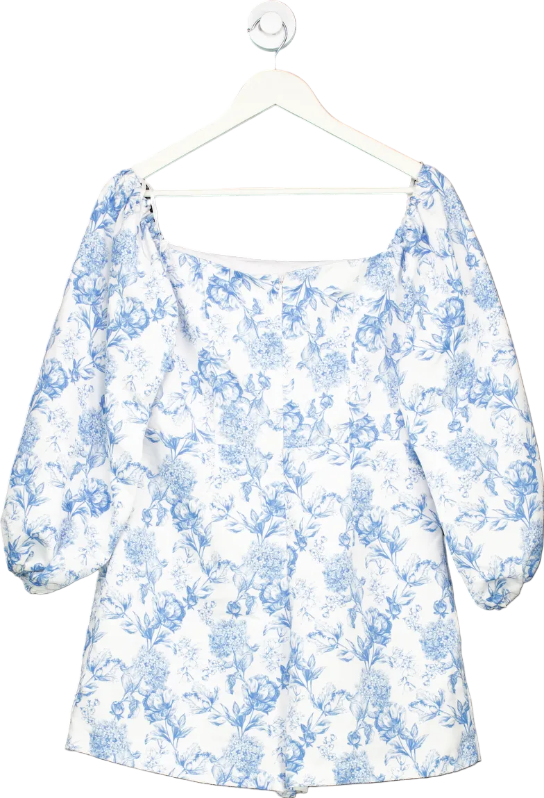 River Island Blue Floral Dress UK 12