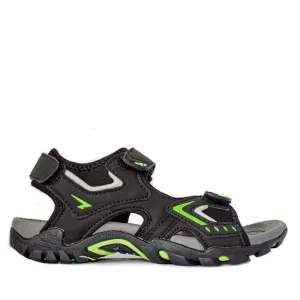 Rock Boys Outdoor Adjustable Sandal Black/Lime