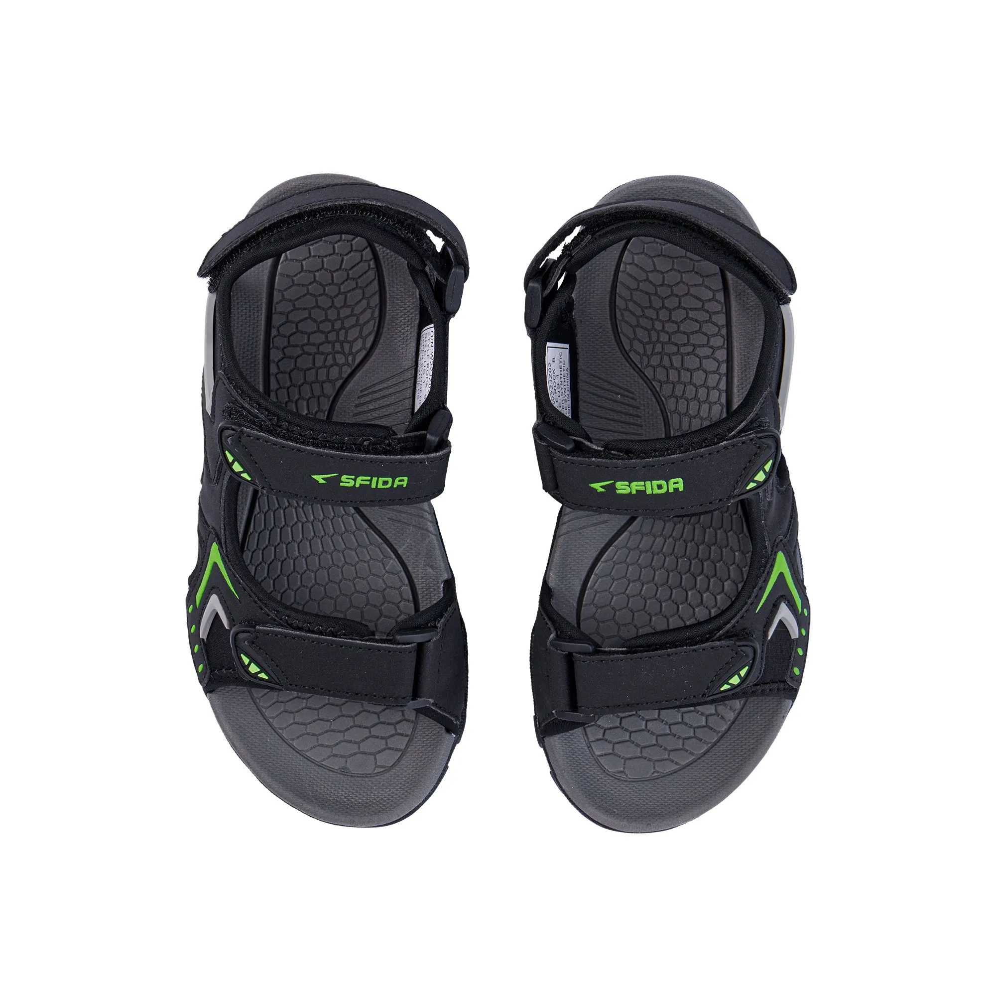 Rock Boys Outdoor Adjustable Sandal Black/Lime