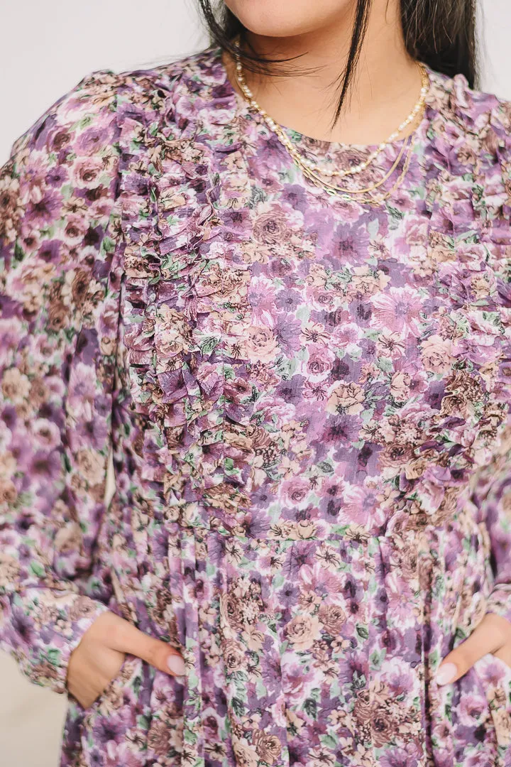 Ruffled Up Floral Print Mini Dress