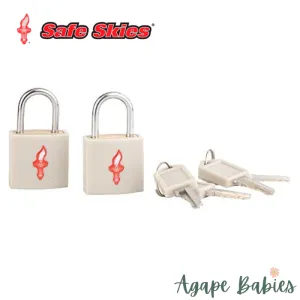 Safe Skies Padlock Double Set - Light Grey