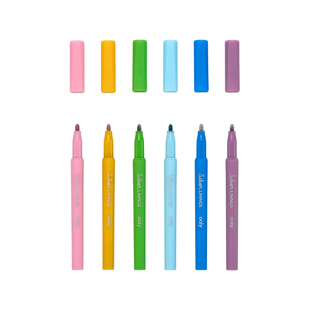Silver Linings: Color Outline Markers - Set of 6