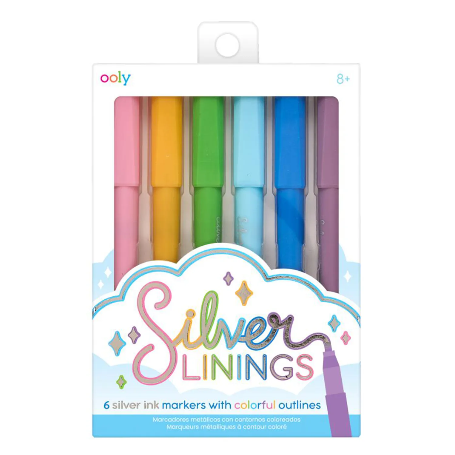 Silver Linings: Color Outline Markers - Set of 6