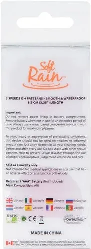 Soft Rain Power Bullet 3 Inch Breeze Coated 7 Function - Orange
