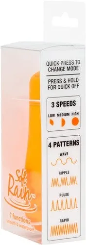 Soft Rain Power Bullet 3 Inch Breeze Coated 7 Function - Orange