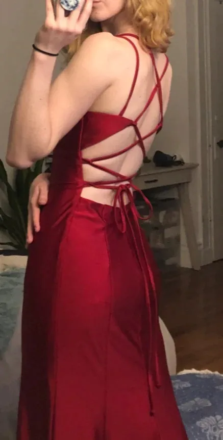 Spaghetti Straps Mermaid Long Prom Dress SNH004